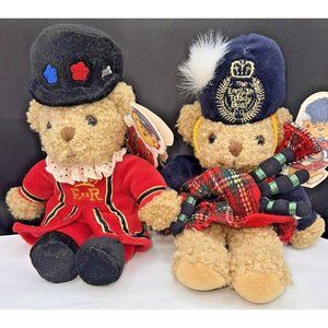 2 The English Teddy Bear Co Plush Scotsguard ,BeefEater Plush Stuffed 9” W/tags